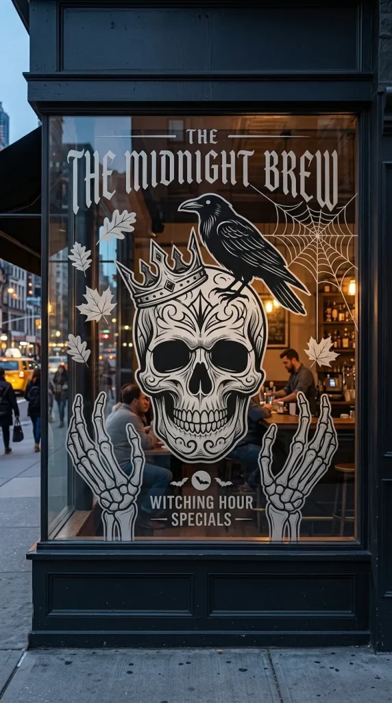 Design a Storefront Halloween Window With One Strong Focal Scene