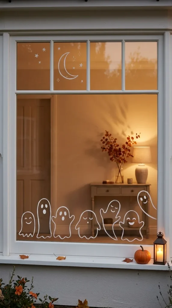 Draw a Border of Simple White Ghosts
