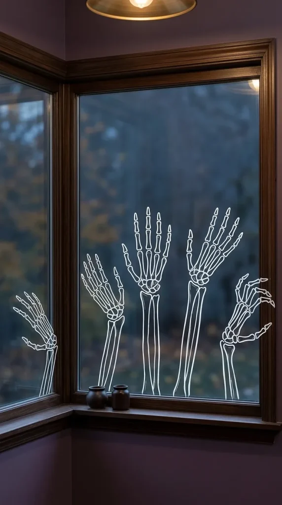 Draw a White Skeleton-Hand Border