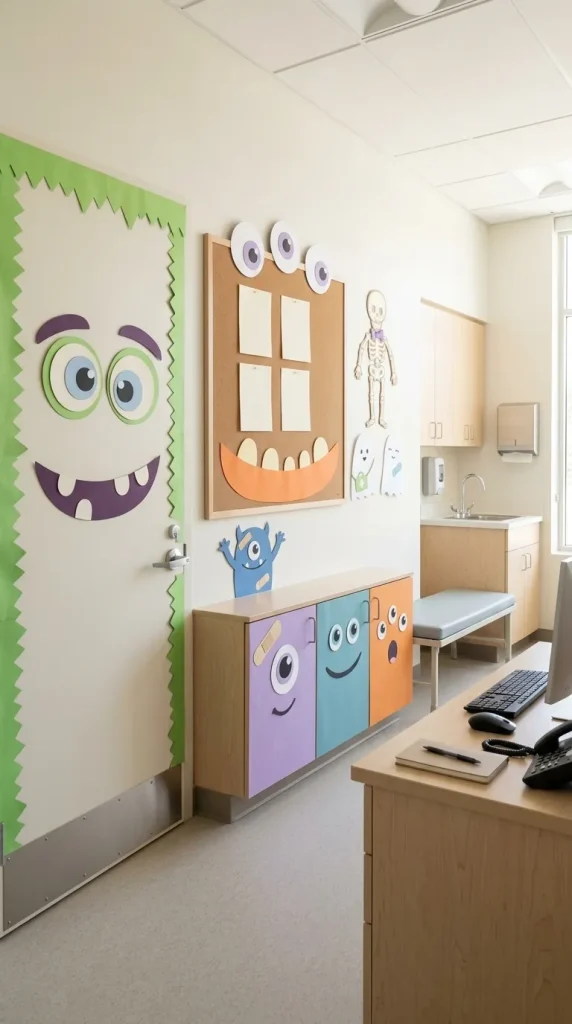 35 Office Halloween Decorations Ideas for Every Kind of Workplace 28 Give a School or Nurse Office a Playful Monster Theme
