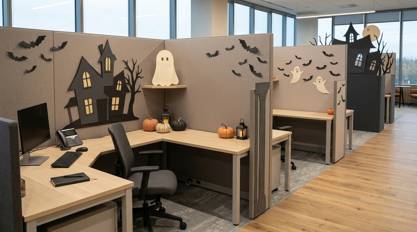 30 Halloween Cubicle Decor Ideas for Work, Contests and Small Spaces 2 30 Halloween Cubicle Decor Ideas for Work, Contests and Small Spaces