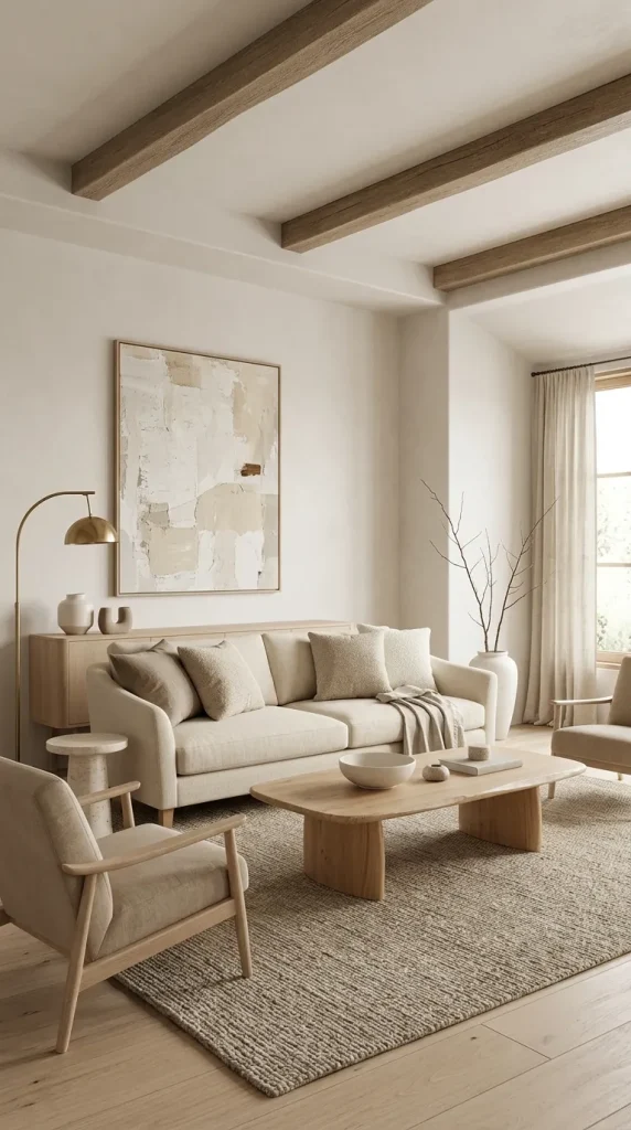 25 Cream Couch Living Room Ideas for Bright, Cozy and Stylish Spaces 2 Layer Cream, Oatmeal and Warm White