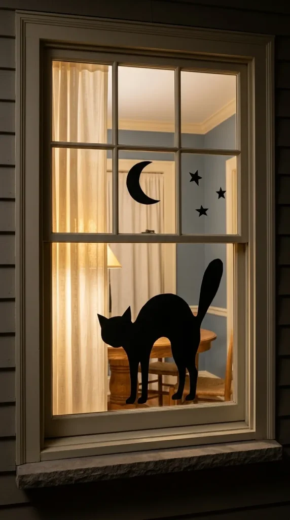 Make Black Paper Cat Silhouettes