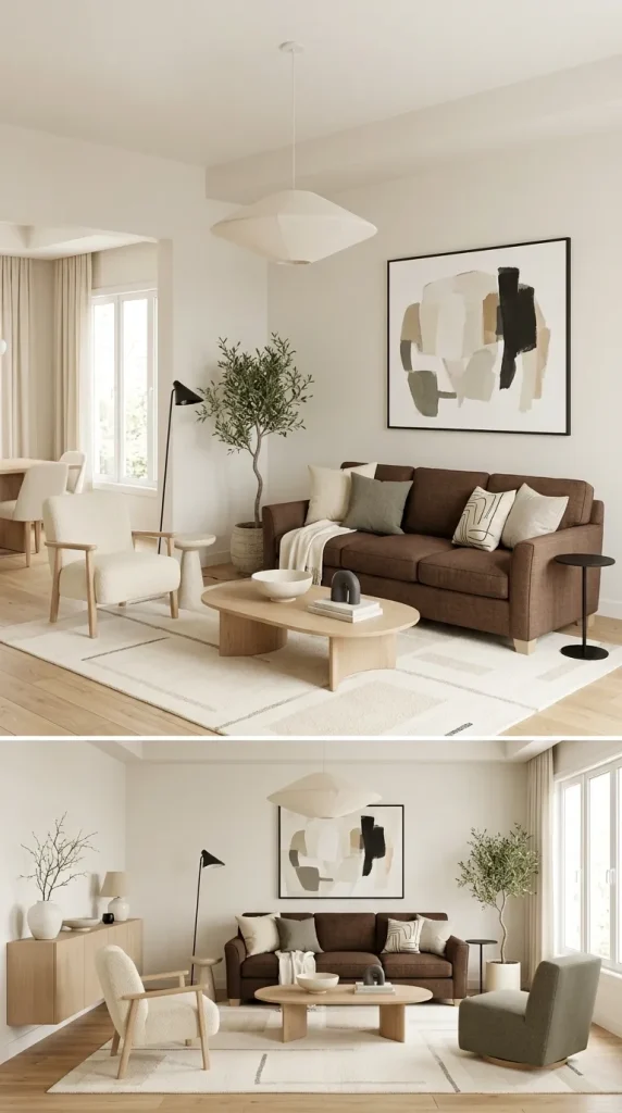 35 Brown Couch Living Room Ideas for Warm, Modern and Stylish Spaces 36 Modernize an Outdated Brown Couch