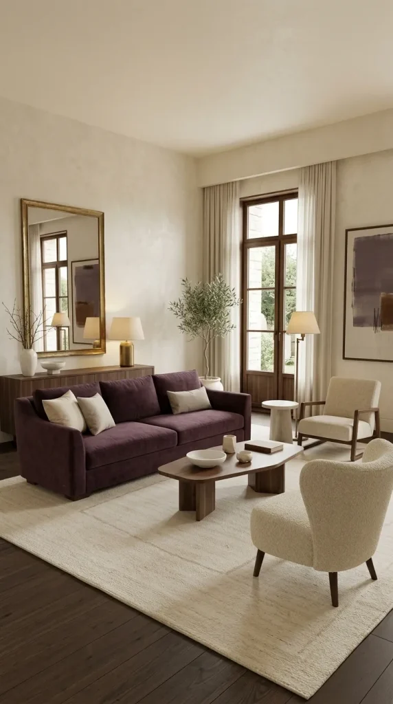 Pair Aubergine With Antique Gold