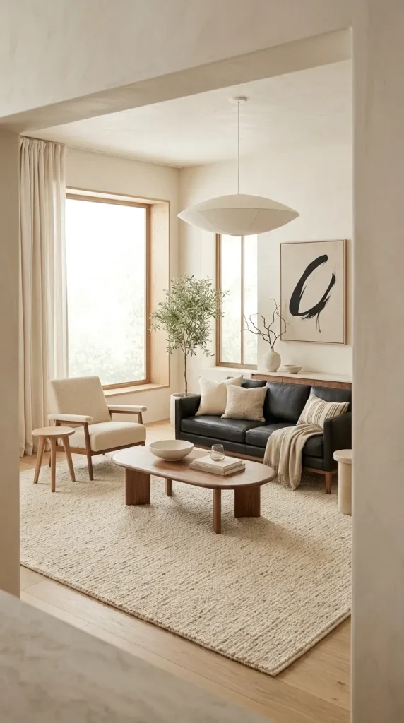 Pair Black Leather With Pale Oak for a Scandinavian Look