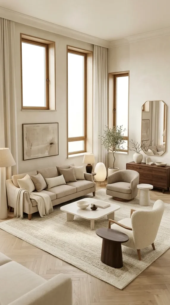 35 Gold Living Room Ideas for Elegant, Modern and Sophisticated Spaces 3 Pair Champagne Gold With Cream and Beige