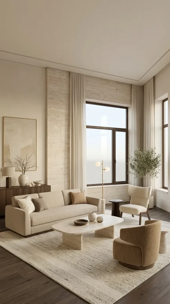 35 Gold Living Room Ideas for Elegant, Modern and Sophisticated Spaces 17 Pair Gold With Travertine