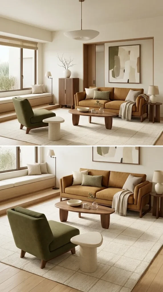 35 Brown Couch Living Room Ideas for Warm, Modern and Stylish Spaces 4 Pair Honey Brown With Olive Green