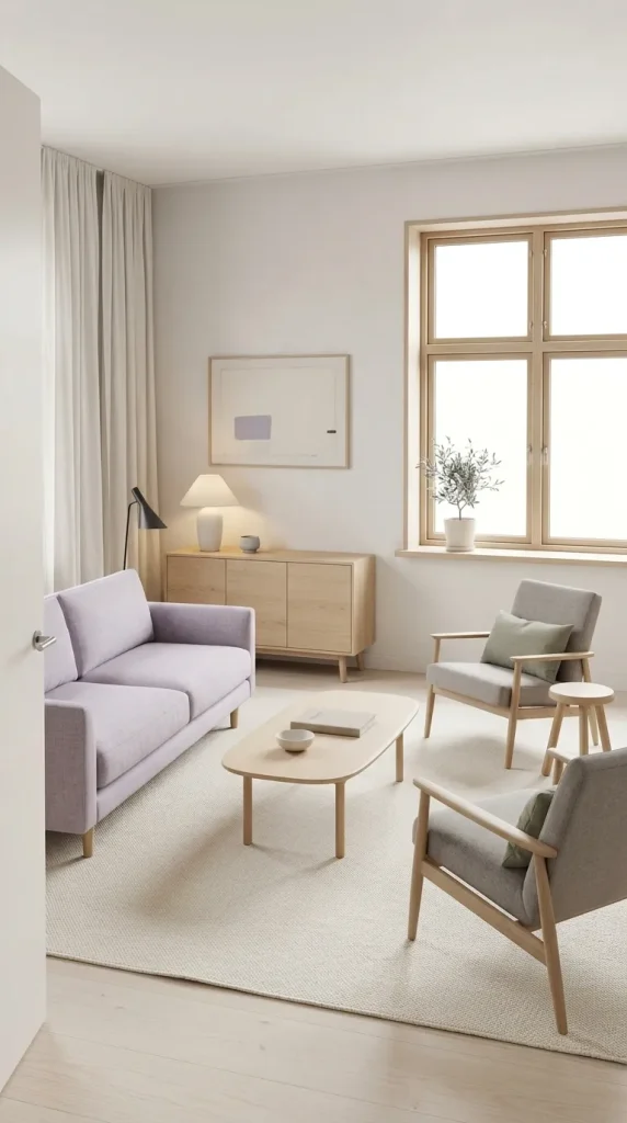 Pair Lavender With Pale Oak for a Scandinavian Look
