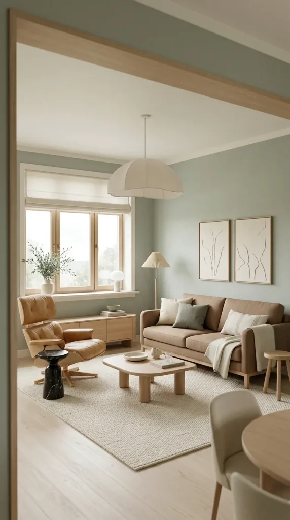 35 Brown Couch Living Room Ideas for Warm, Modern and Stylish Spaces 18 Pair Light Brown With Sage Green