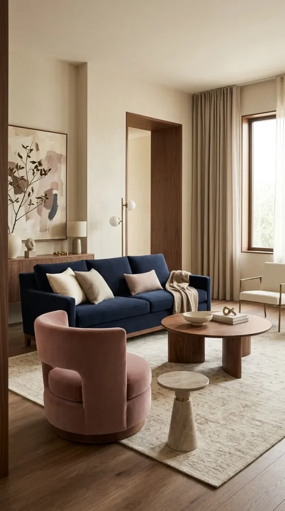 Pair Navy With Dusty Rose