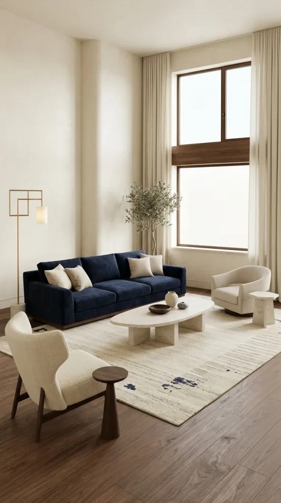 35 Gold Living Room Ideas for Elegant, Modern and Sophisticated Spaces 33 Pair Navy With Gold