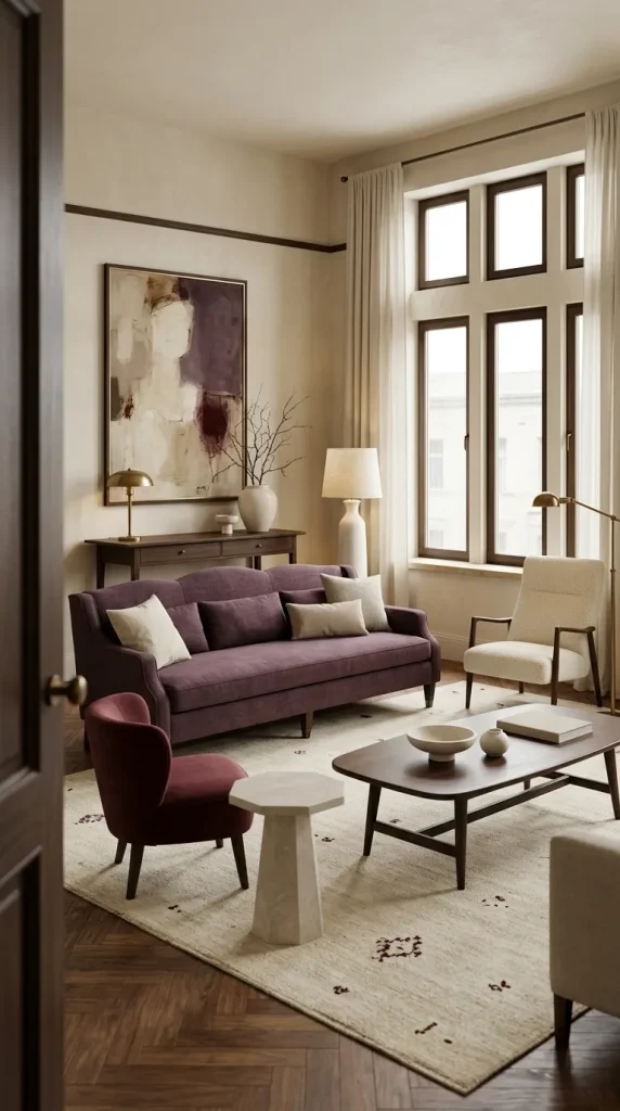 Pair Plum With Burgundy