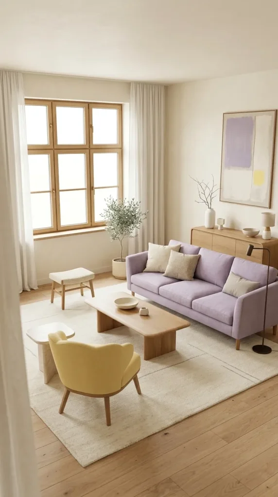 Pair Soft Purple With Butter Yellow