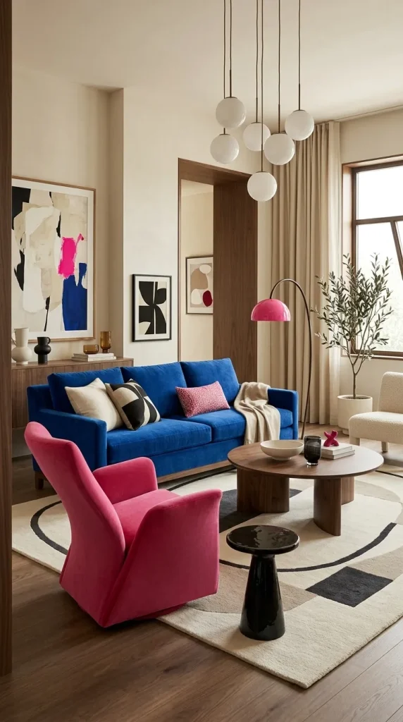 Style Royal Blue With Hot Pink