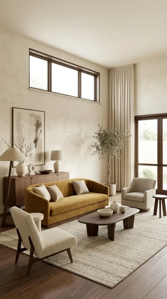 35 Gold Living Room Ideas for Elegant, Modern and Sophisticated Spaces 20 Style a Gold Velvet Sofa With Cream