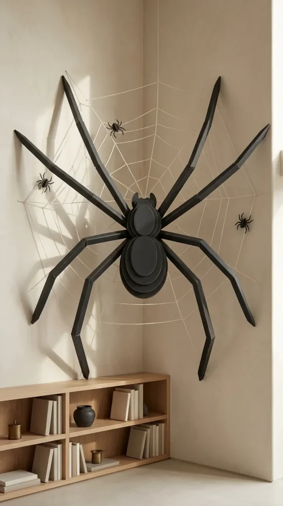 25 Cardboard Halloween Decorations DIY Ideas That Look Better Than a Shipping Box 11 Turn Cardboard Into a Giant Spider