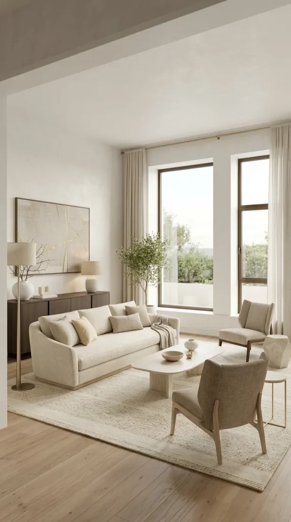 35 Gold Living Room Ideas for Elegant, Modern and Sophisticated Spaces 2 Use Brushed Gold in a Modern Living Room