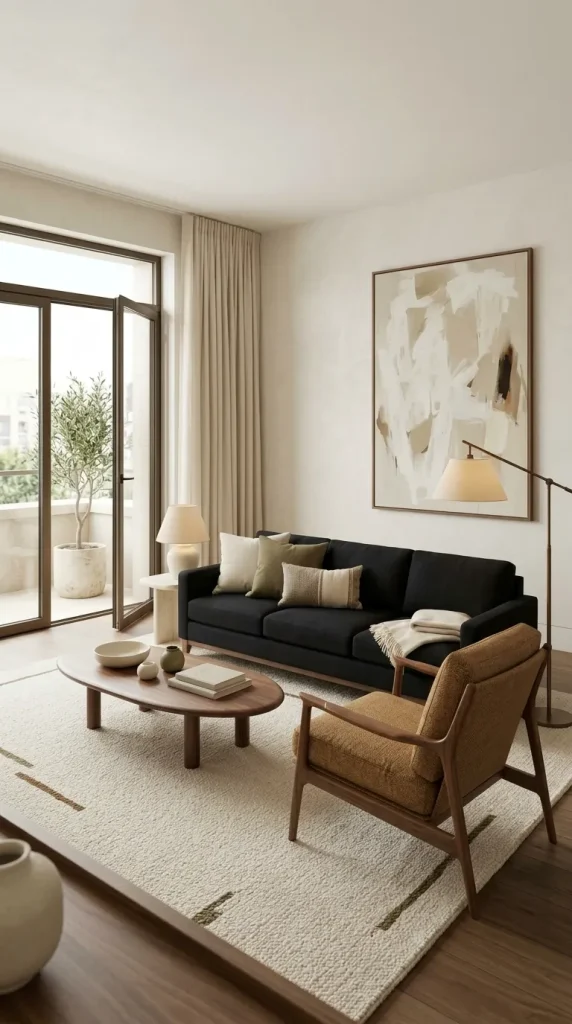 Use Camel and Tan for a Softer Contrast