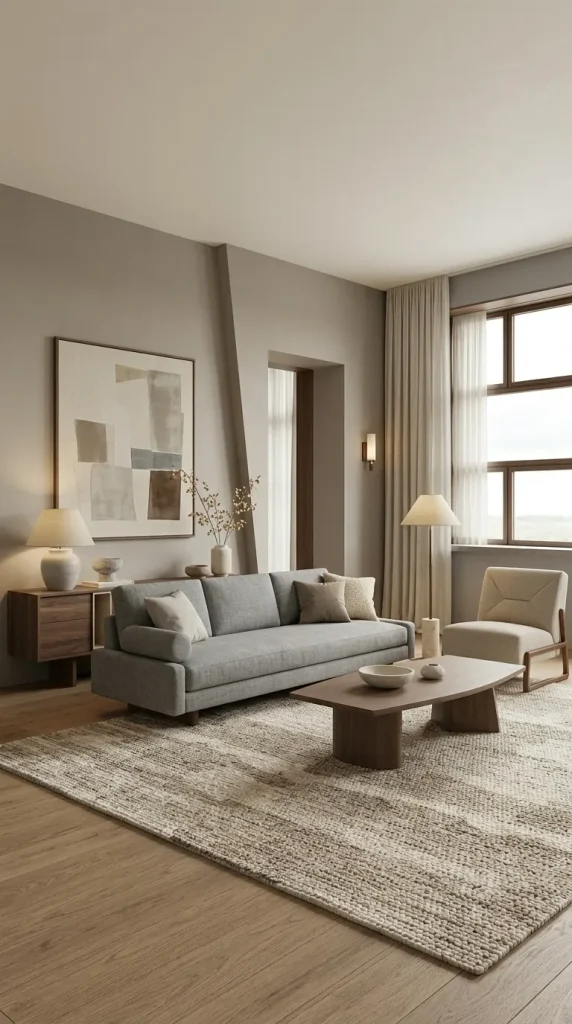 Use Greige or Mushroom Walls to Bridge Both Colours