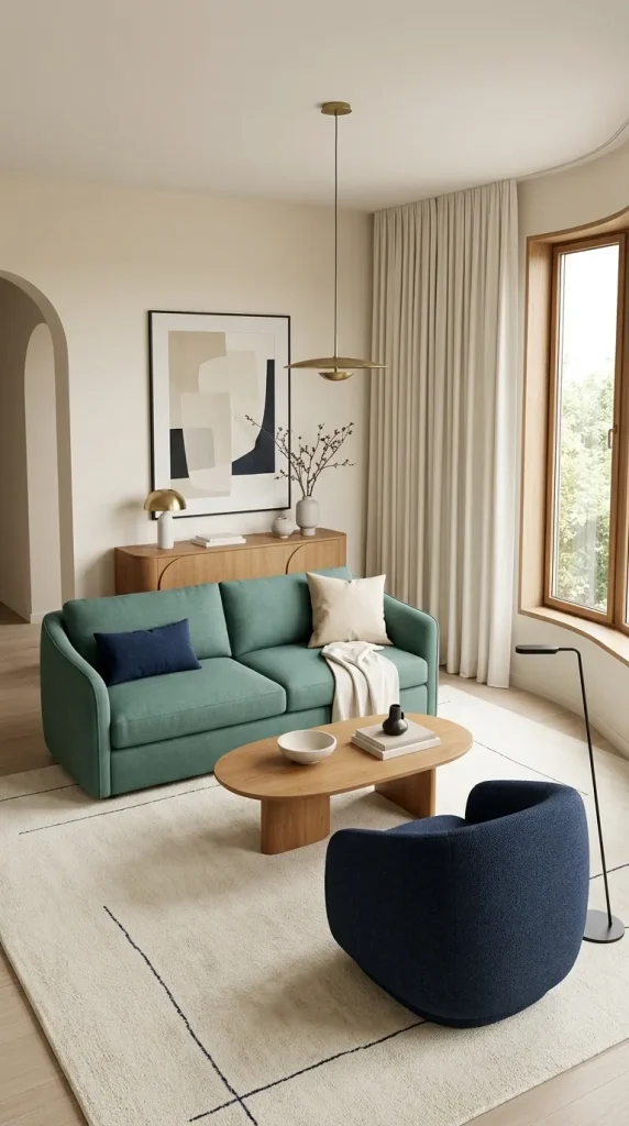 Use Jade Green With Navy and Cream