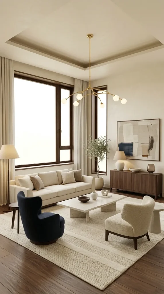 35 Gold Living Room Ideas for Elegant, Modern and Sophisticated Spaces 5 Use Polished Gold as a Deliberate Statement