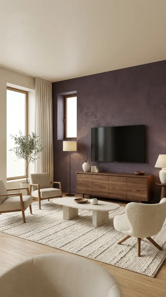Use Purple on the TV Wall