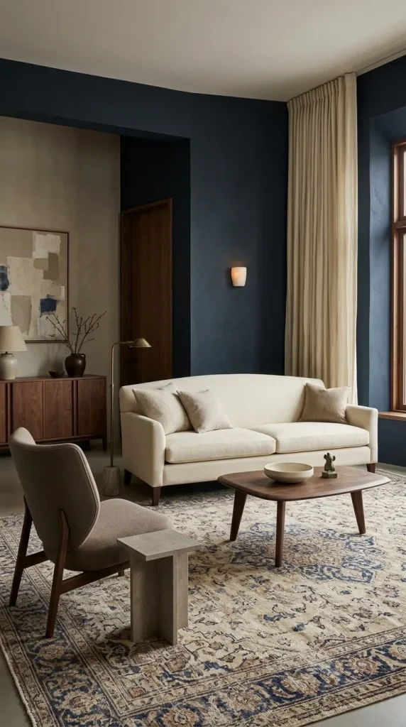 Use a Faded Persian-Style Rug for a More Layered Palette