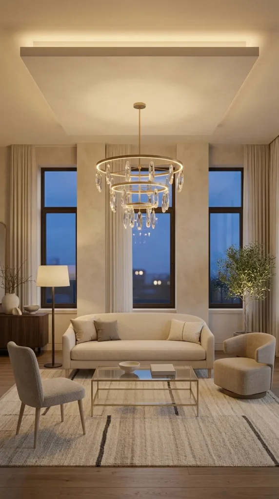 35 Gold Living Room Ideas for Elegant, Modern and Sophisticated Spaces 16 Use a Glass-and-Gold Coffee Table