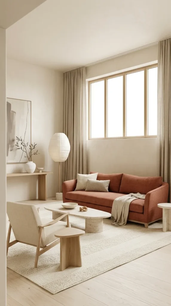 Use a Matte Terracotta Sofa for Organic Modern Style